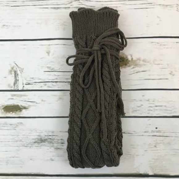 Sexy Dark Grey Thigh High Knitted Leg Warmers - Picture 3 of 6